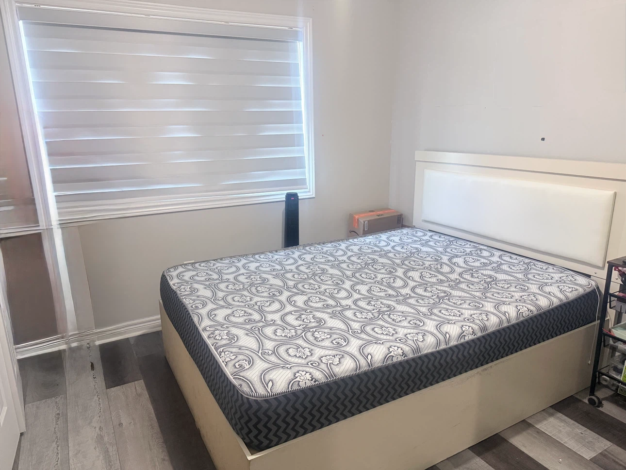 Bed with mattress