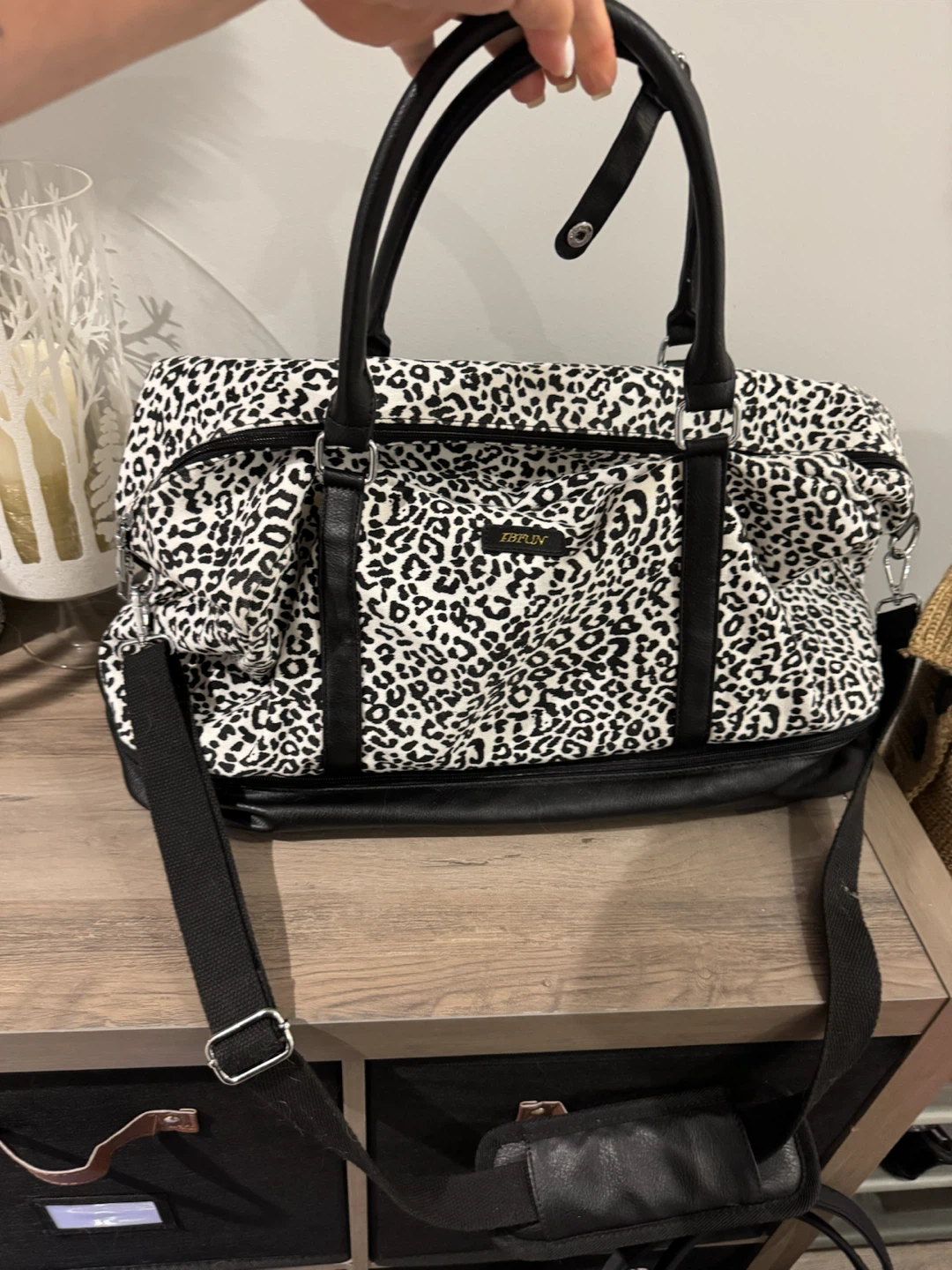 Leopard Print Duffle Bag