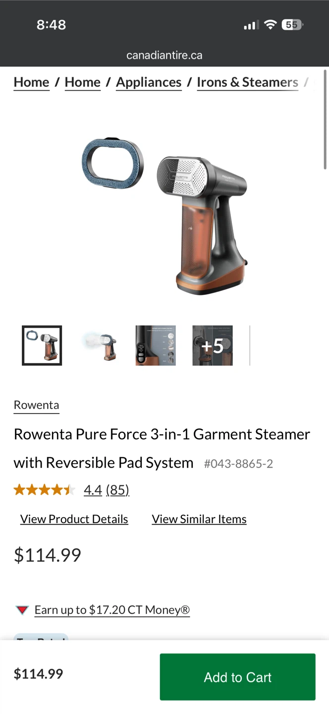 Rowenta Pure Force 3-in-1 Garment Steamer - photo 3