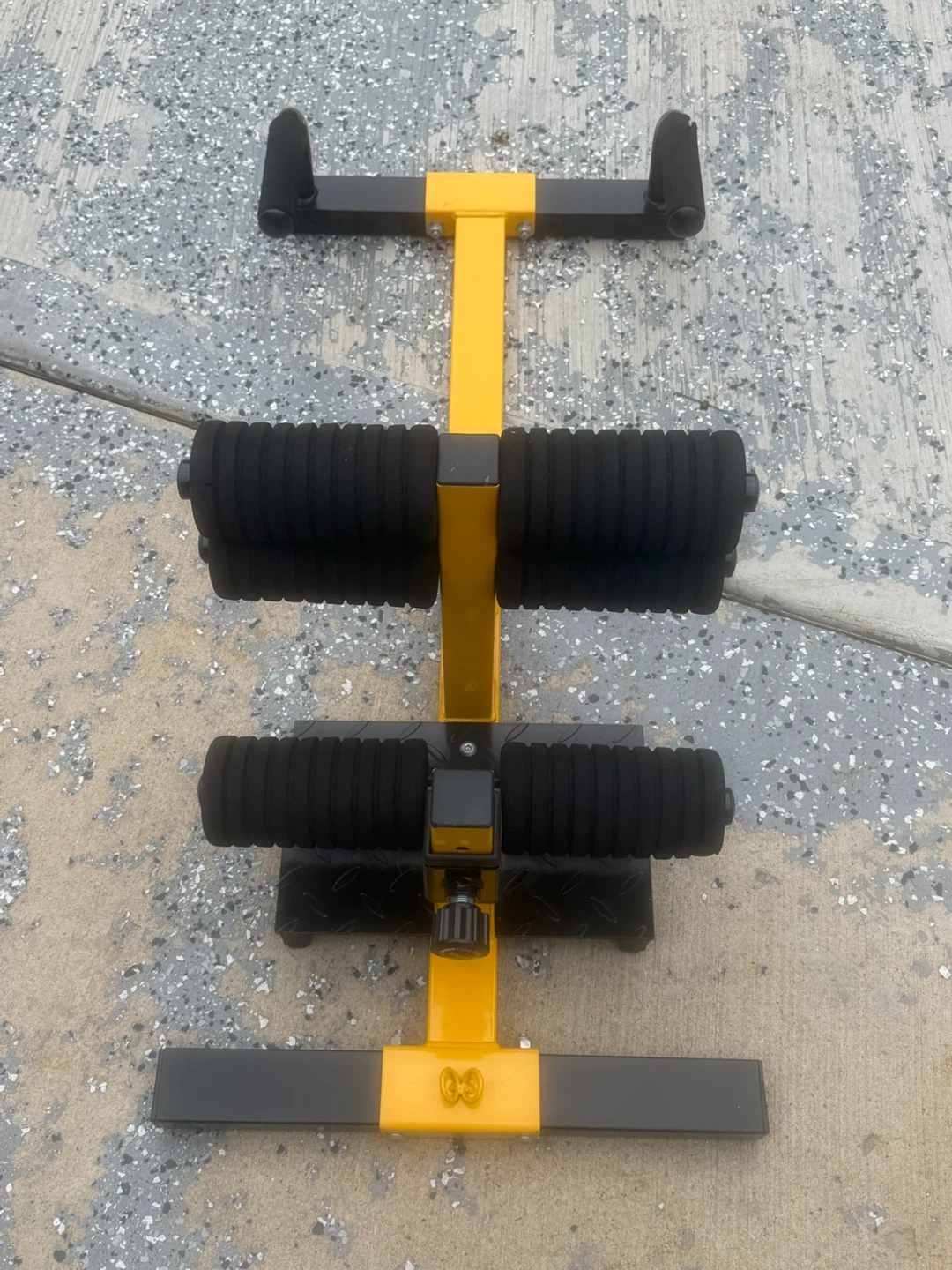 Yellow and Black Sit Up Bench