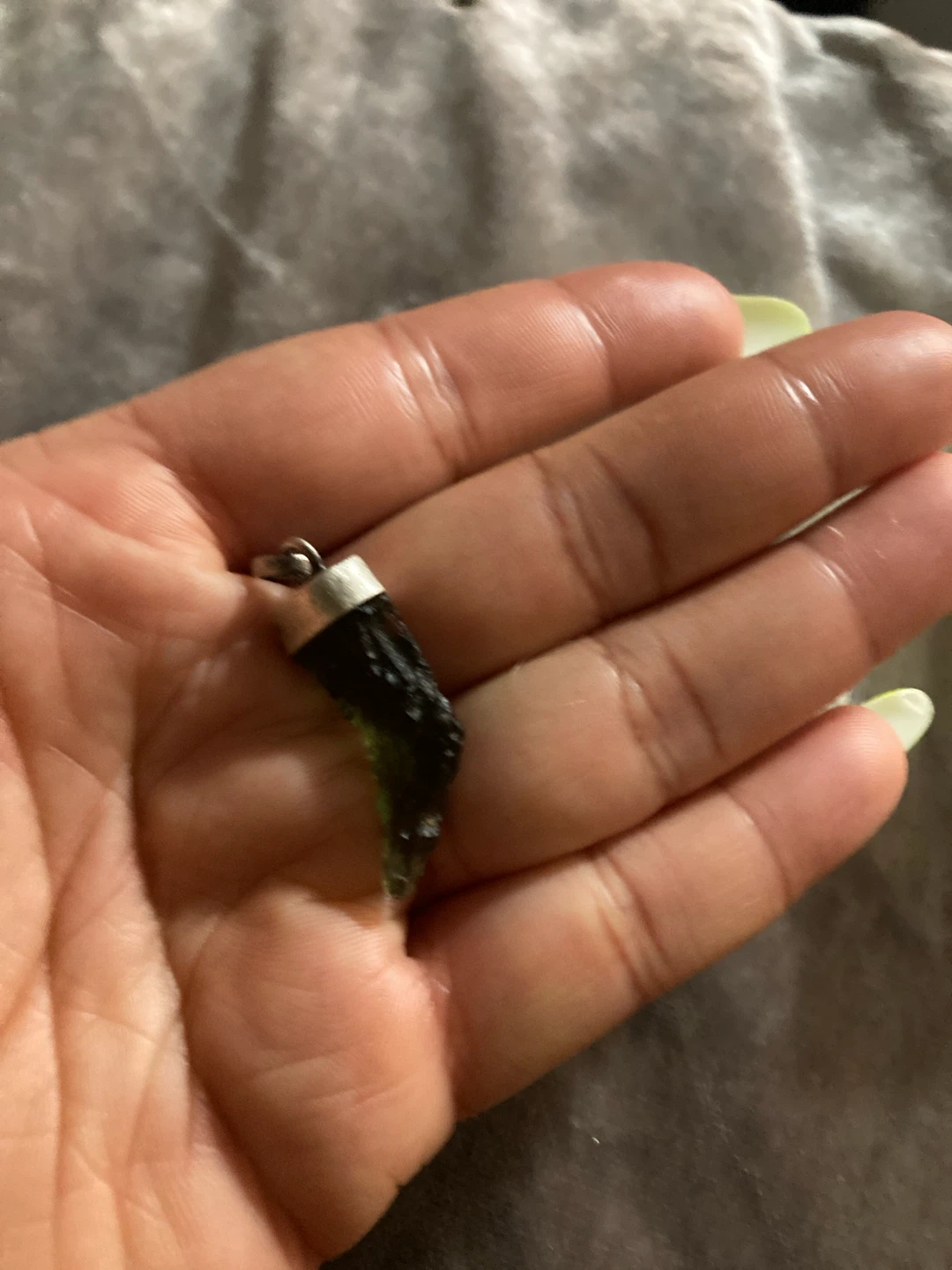 Moldavite Vltavin Pendant Czech Republic - photo 2
