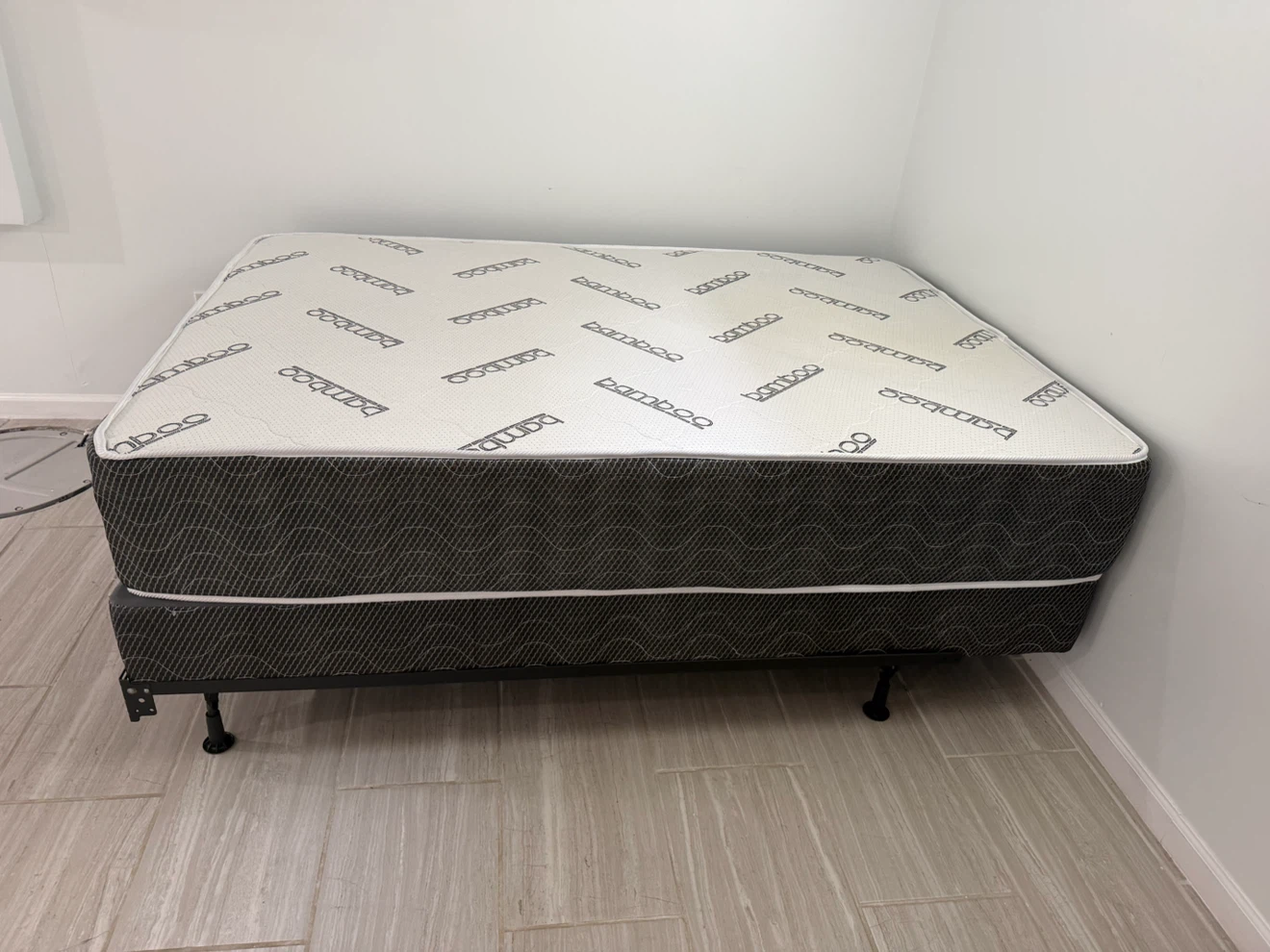 Bamboo Mattress with Box Spring and Metal Base