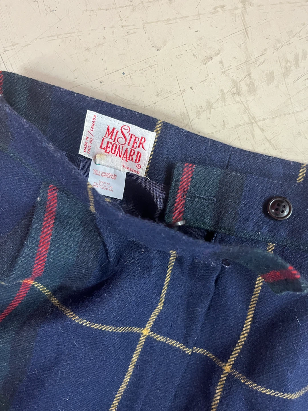 Mister Leonard Plaid Wool Blend Pants - photo 4