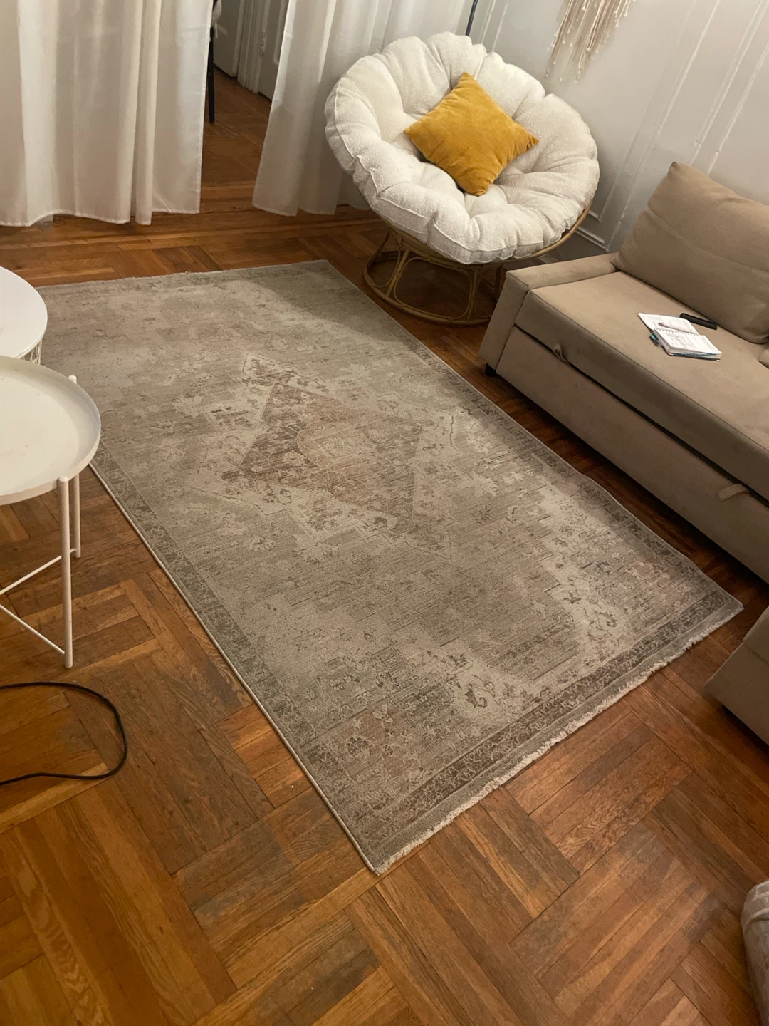 Distressed Medallion Area Rug - photo 2