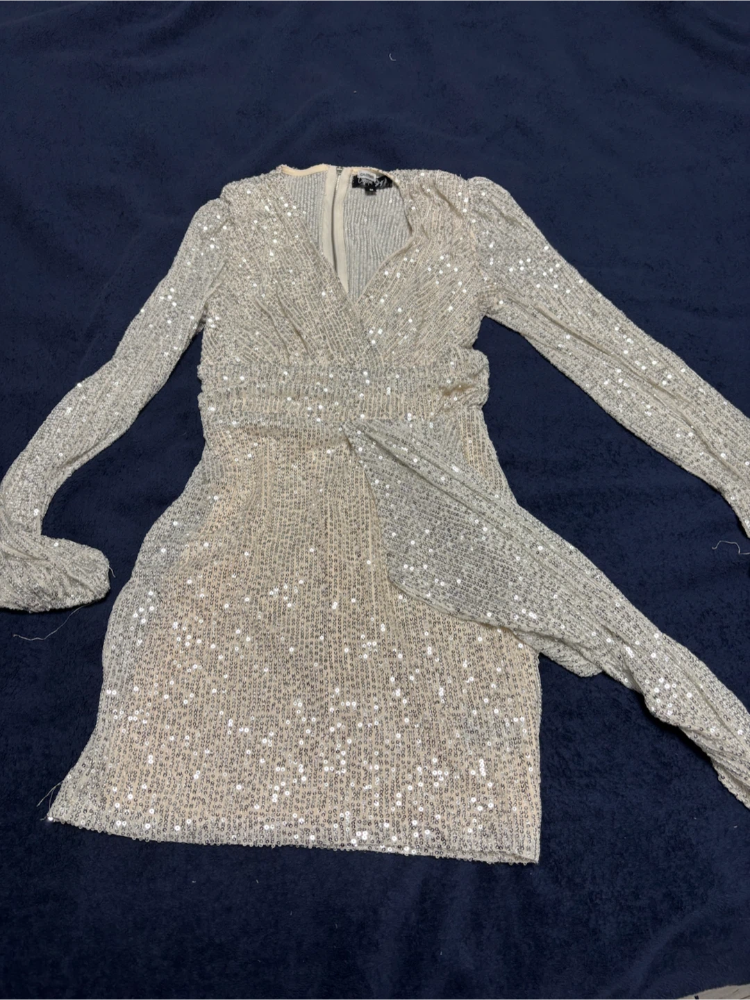 Sparkly Sequin Wrap Dress