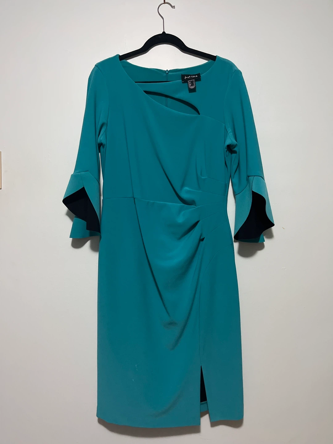 Joseph Ribkoff Teal Bell Sleeve Dress