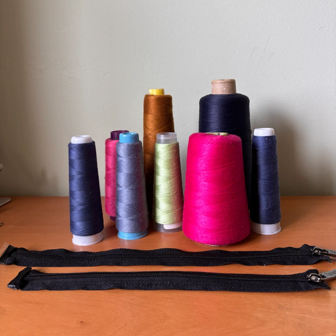 Thread Spools and Zippers Sewing Kit
