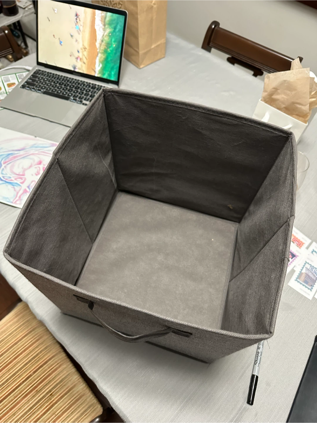 Grey Storage Bin - photo 2
