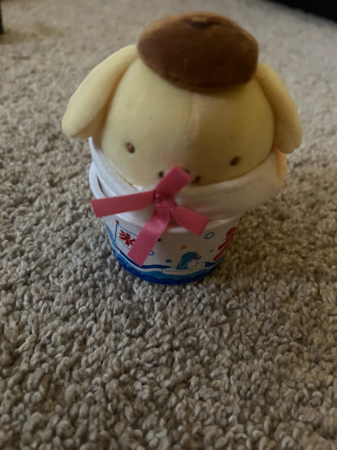 Sanrio Pompompurin Plush in Cup
