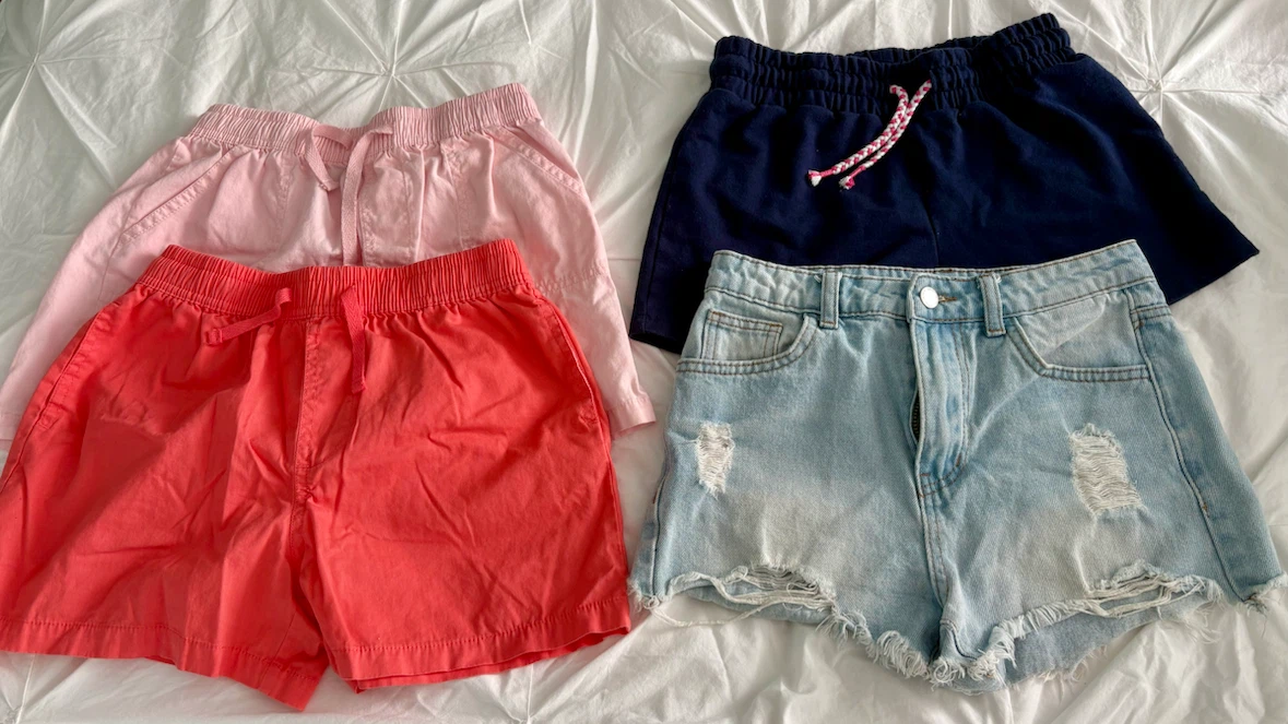 Girls' Shorts Bundle - Pink, Coral, Navy, Denim