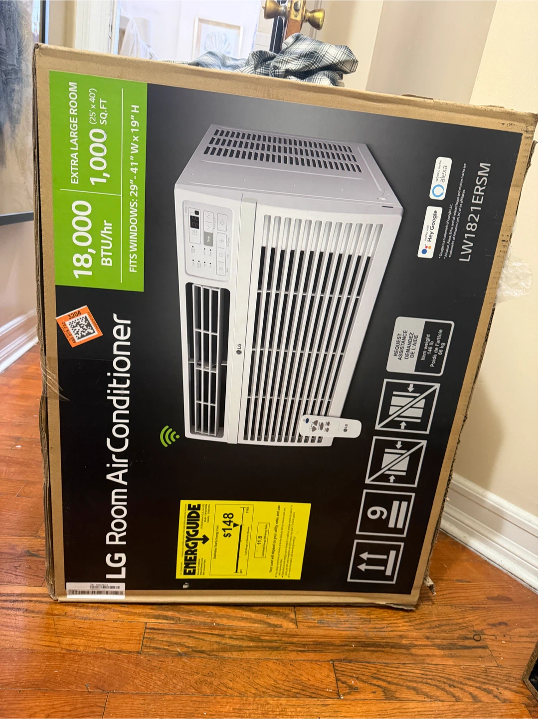 LG 18,000 BTU Room Air Conditioner LW1821ERSM