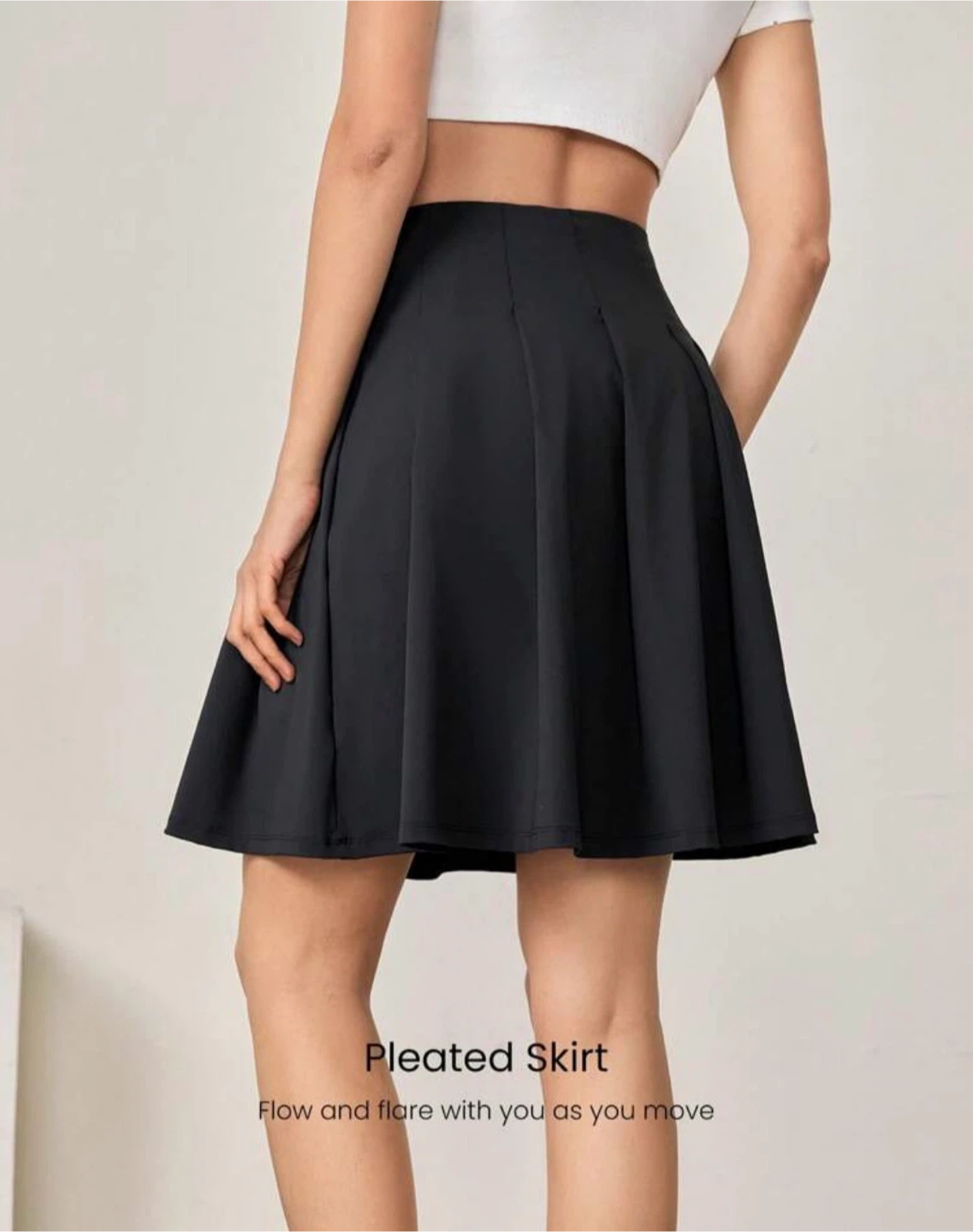 XL stretchy summer office Black Pleated Midi Skirt size 12 - photo 2