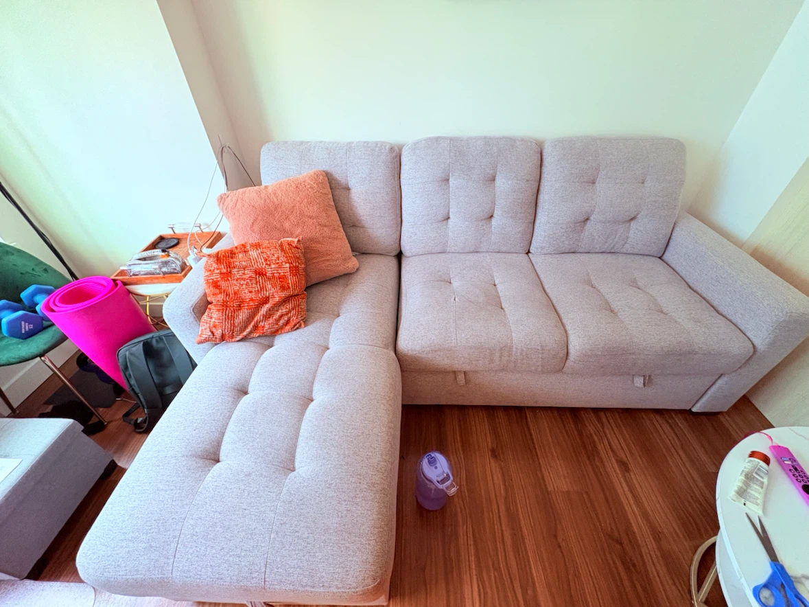 Dannery Pop-Up Sofa Bed - Light Grey - photo 3