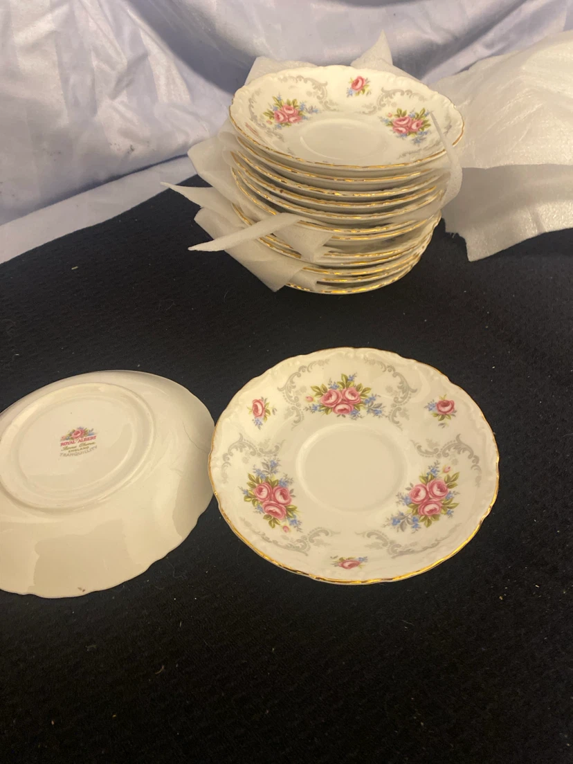 Royal Albert Tranquillity Bone China Saucers (Set of 10) - photo 2