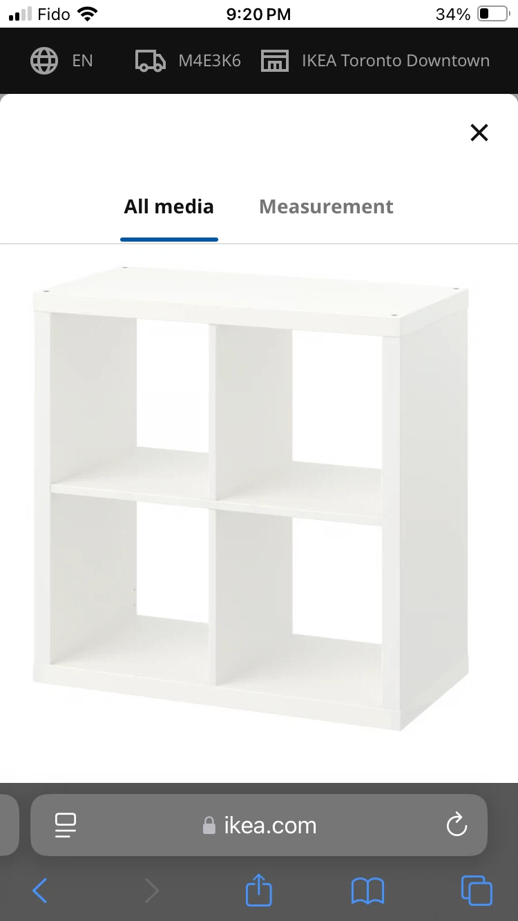 IKEA KALLAX Shelf unit, white, 77x77 cm - photo 2