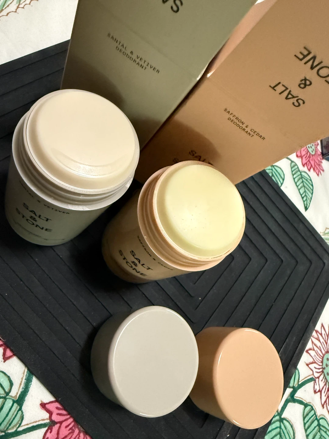 Salt & Stone Deodorant - Santal & Vetiver and Saffron & Cedar - photo 2