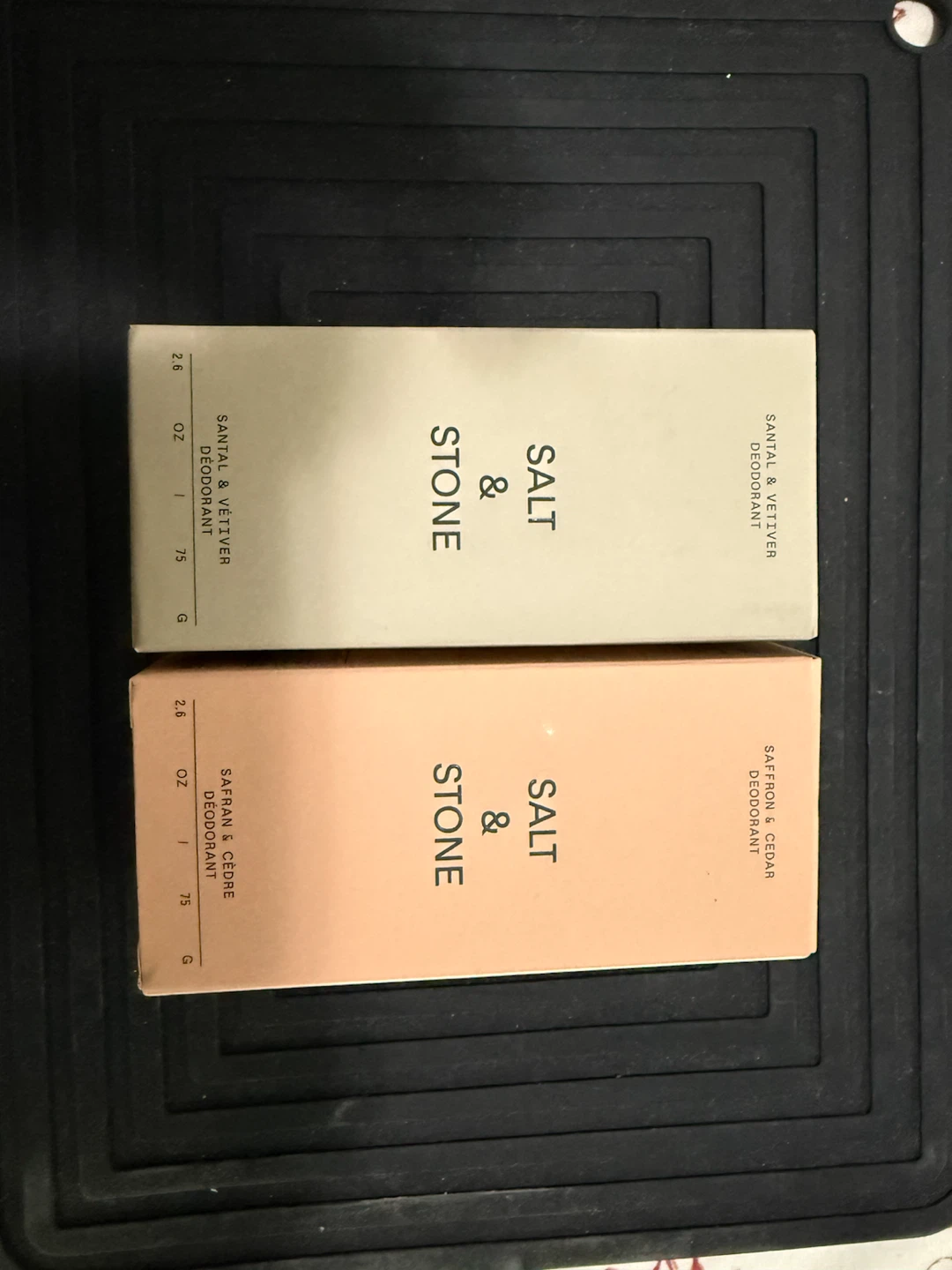 Salt & Stone Deodorant - Santal & Vetiver and Saffron & Cedar - photo 3