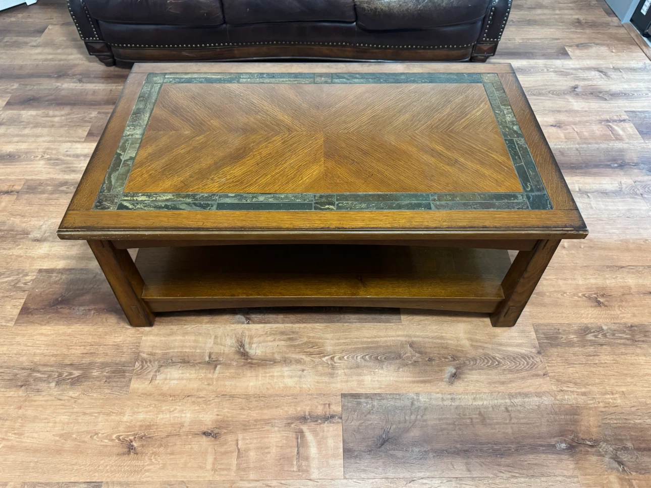 Wooden Coffee Table with Inlay Top - photo 3