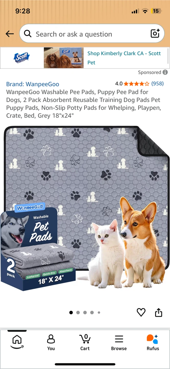 NEW! Washable Pee Pads for Dogs