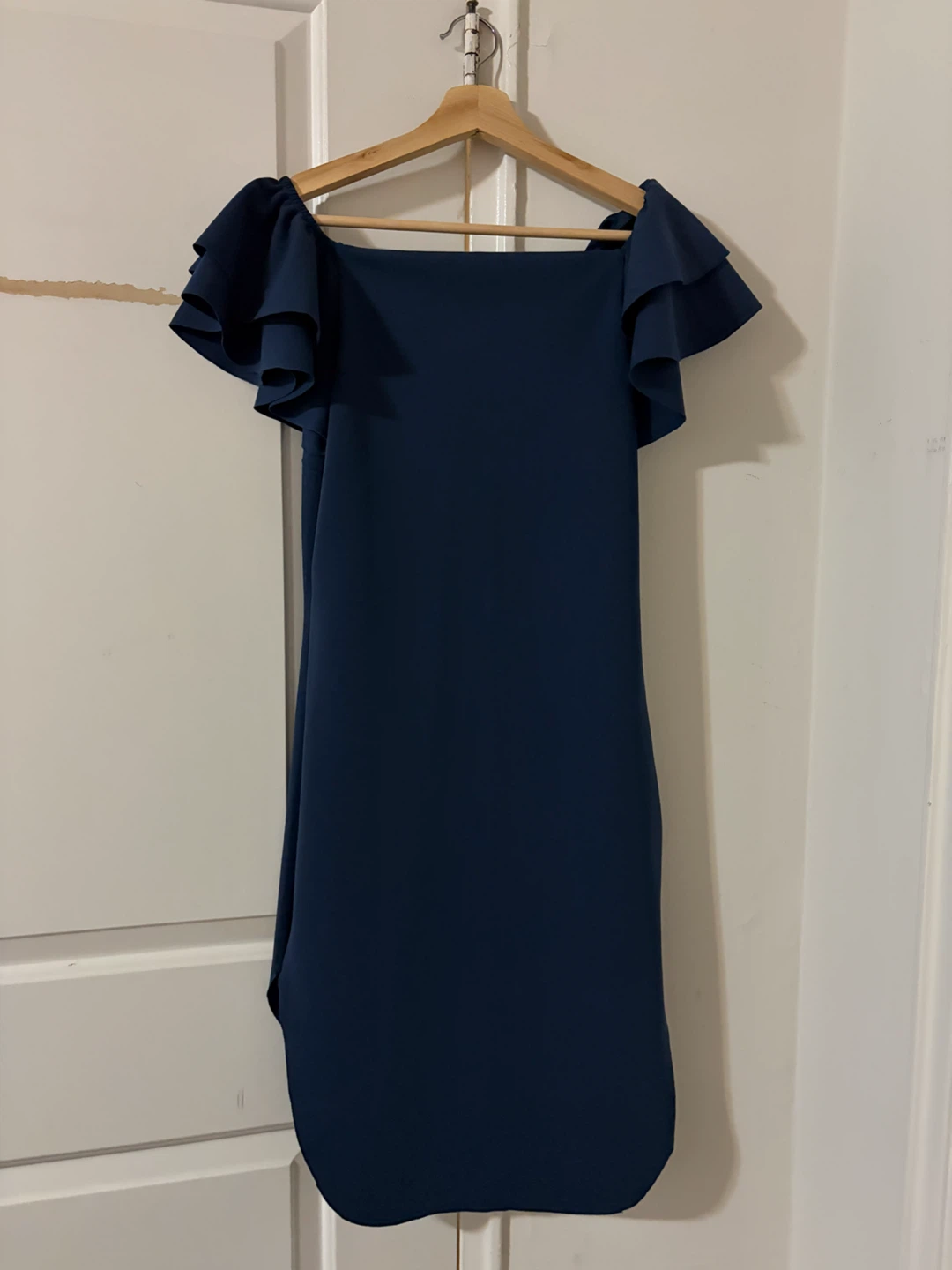 Navy Blue Ruffle Sleeve Dress - photo 2