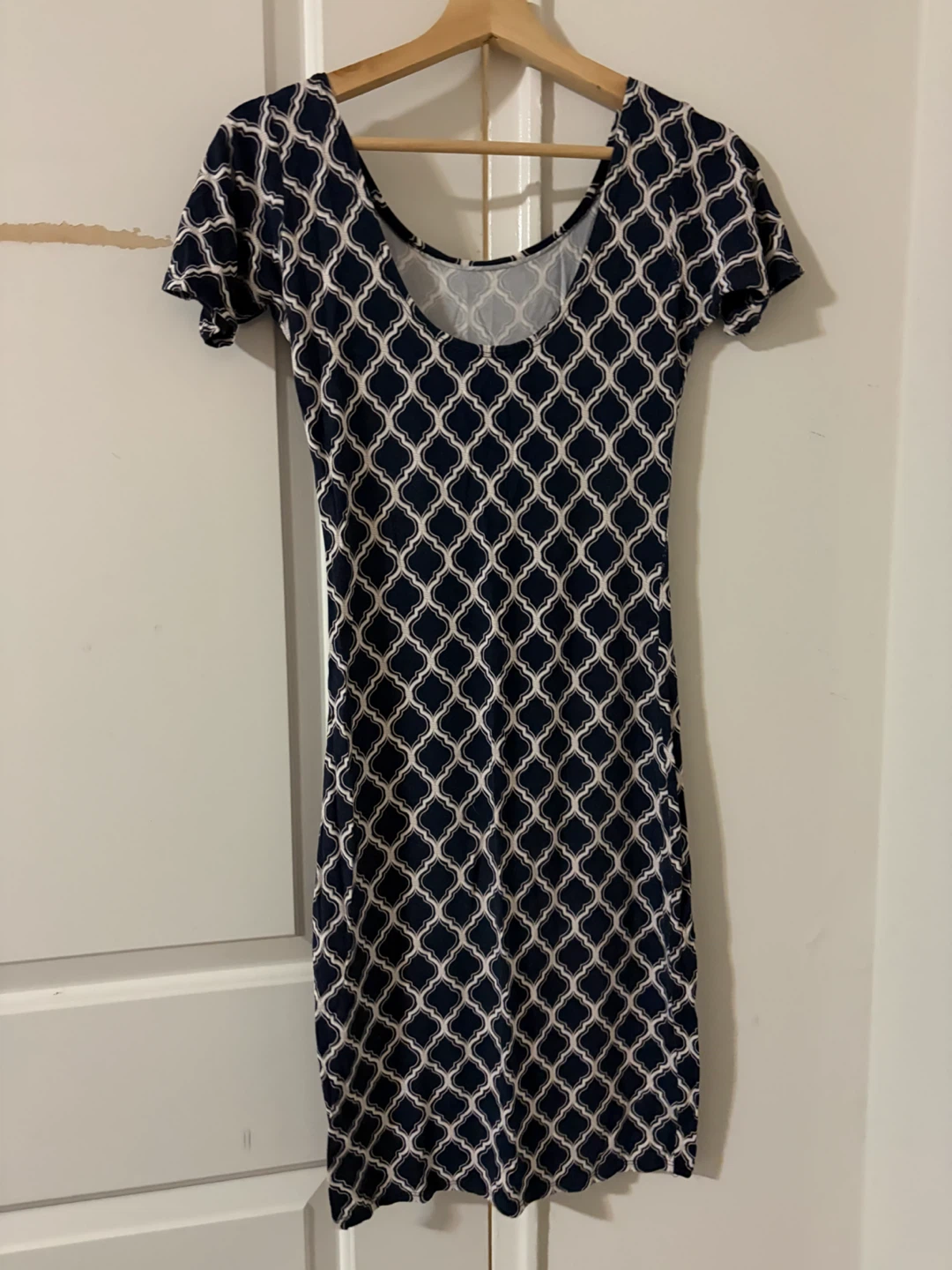 Women's Navy and White Patterned Dress - photo 2