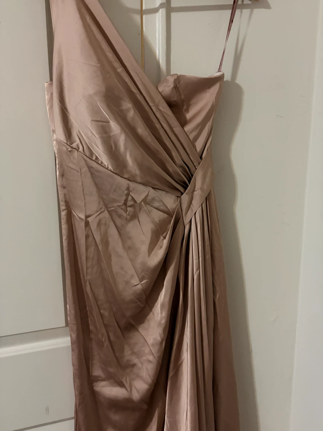Satin One-Shoulder Maxi Dress - photo 2