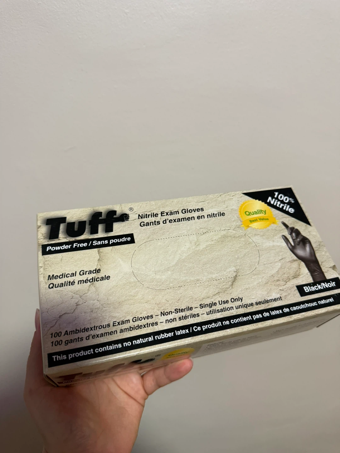 Tuff Nitrile Exam Gloves - Black/Noir - photo 4