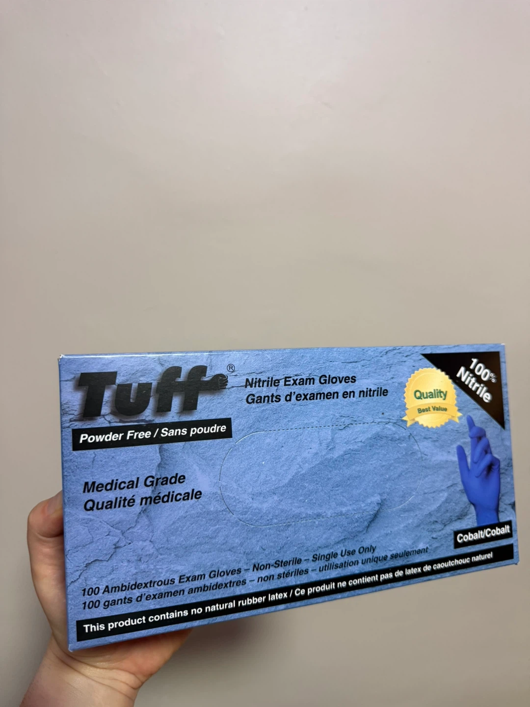 Tuff Nitrile Exam Gloves - Black/Noir - photo 2