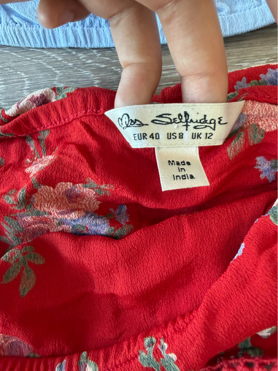 BUY 1, TAKE 1: Miss Selfridge Blue & Red off shoulder top - photo 4