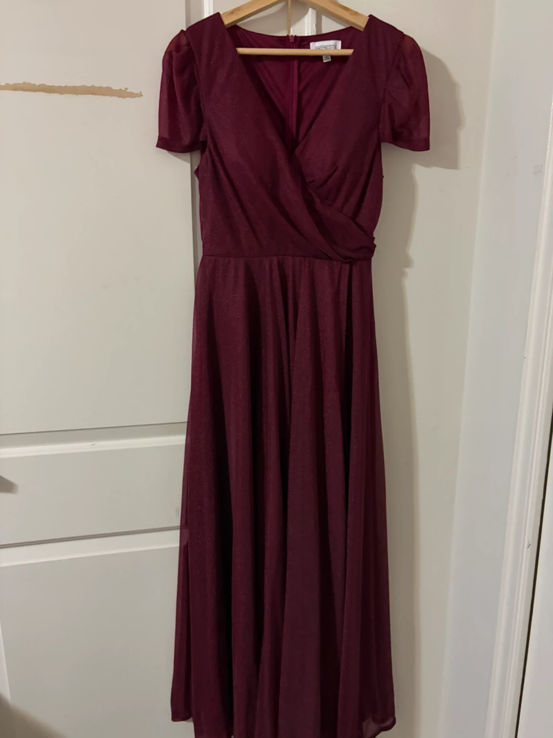 Burgundy Sparkle Maxi Dress