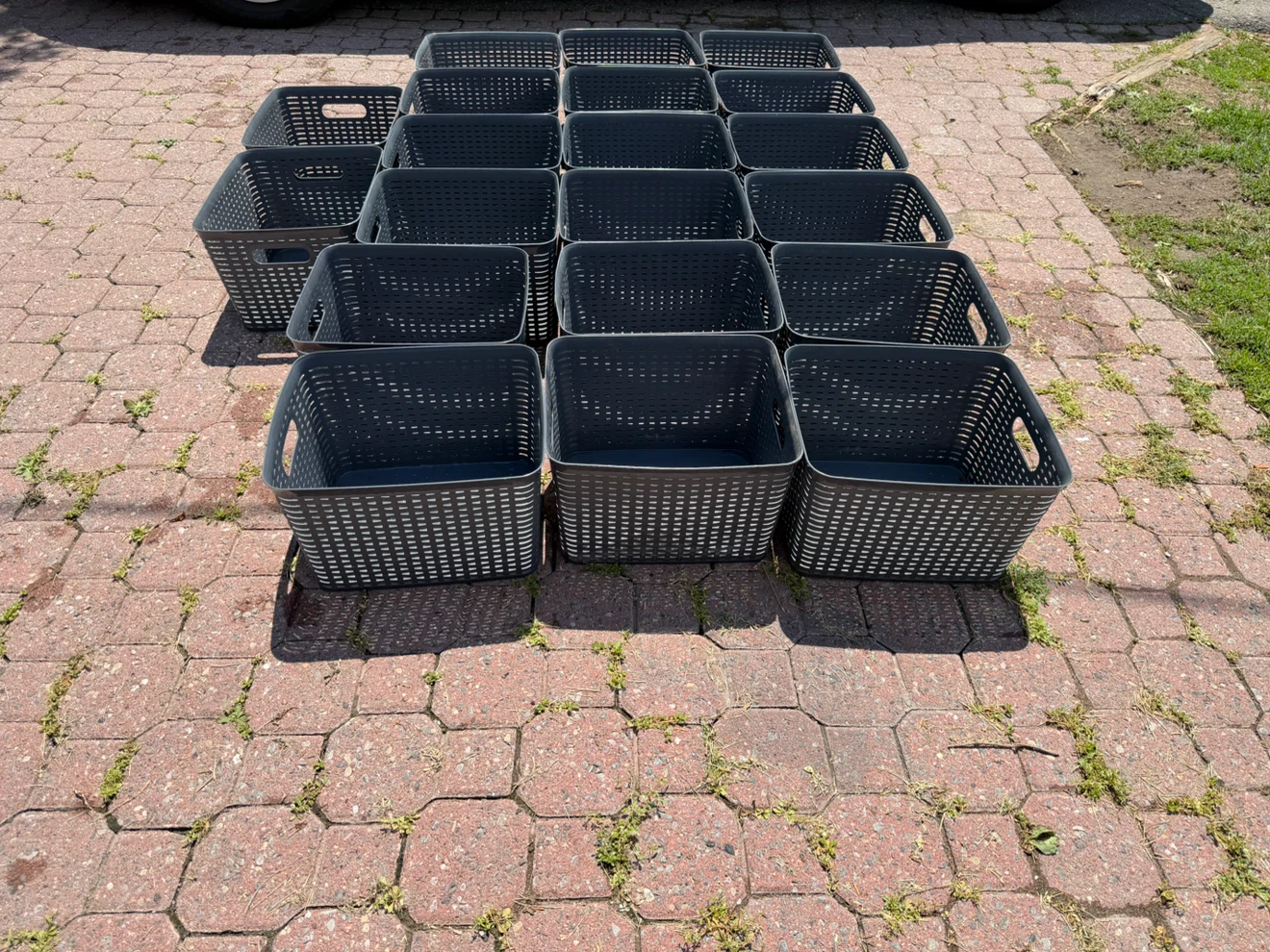 Lot of Grey Storage Baskets - photo 2