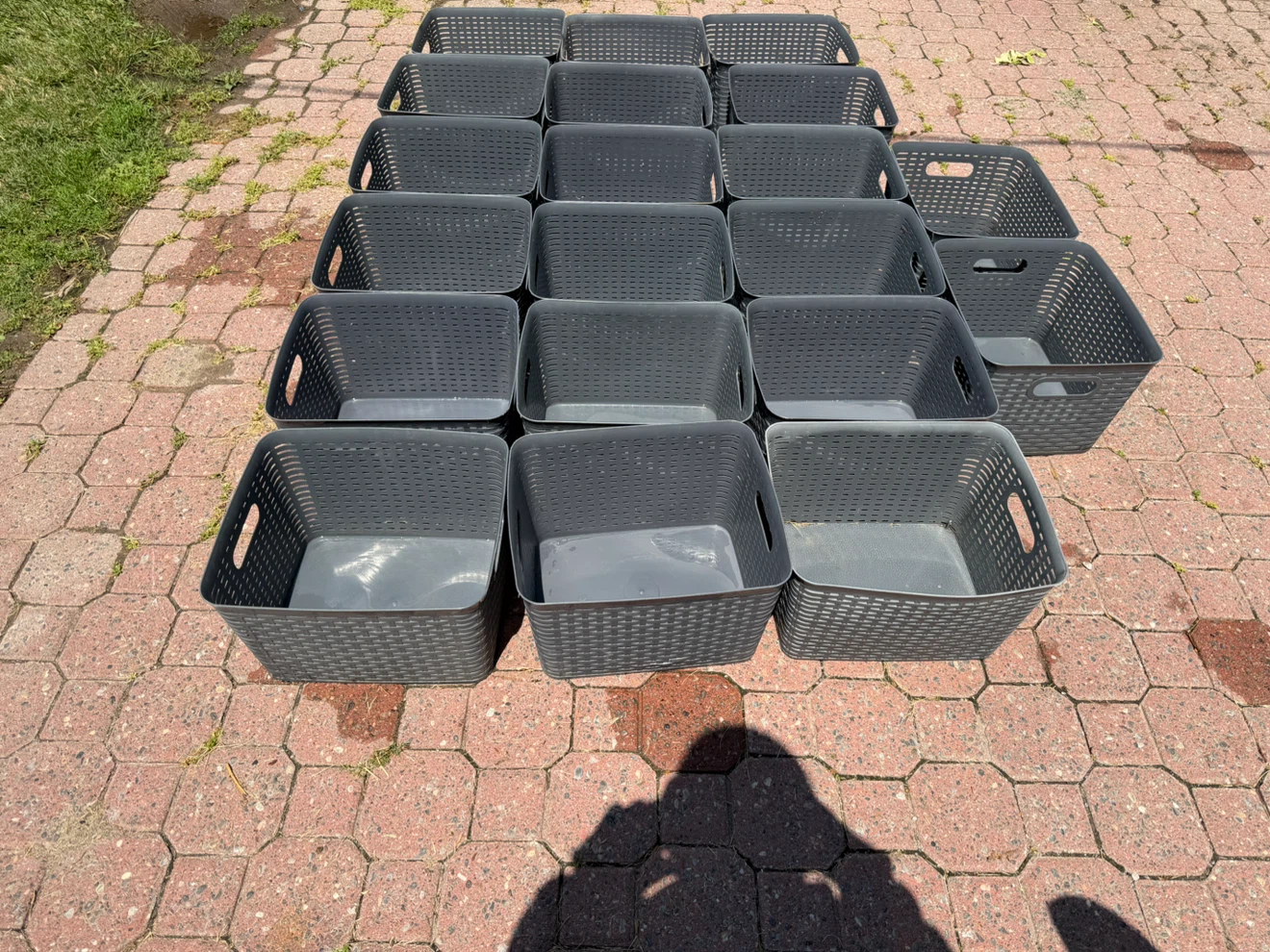 Lot of Grey Storage Baskets - photo 4