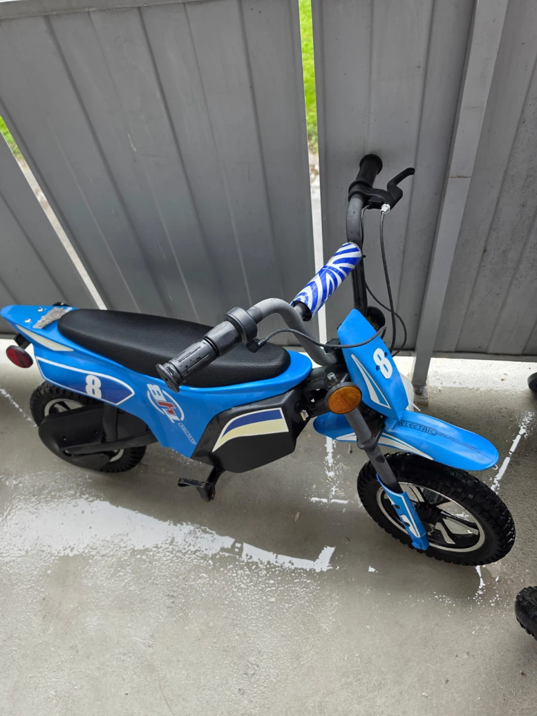 Blue Electric Toy Motorcycle
