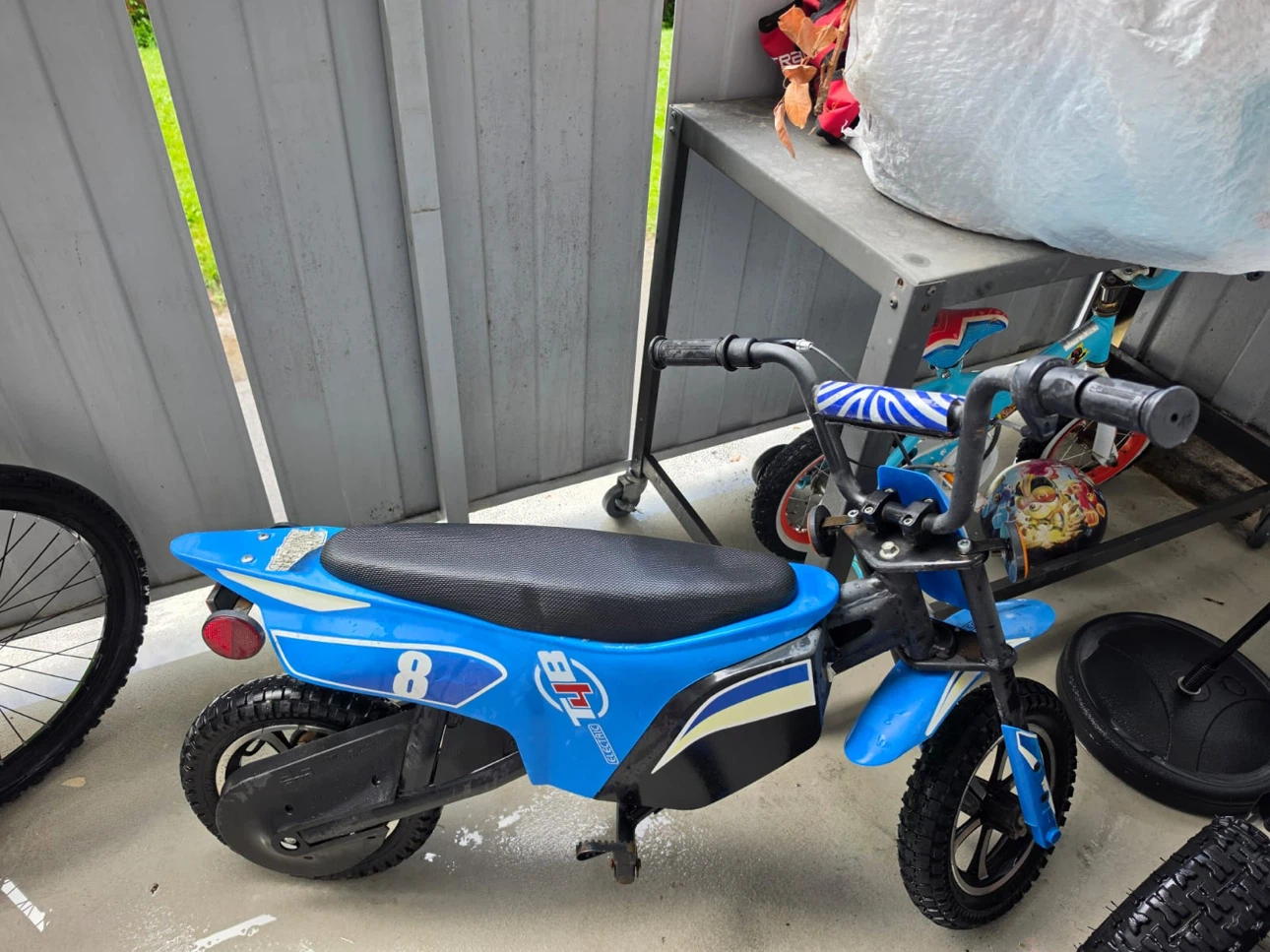 Blue Electric Toy Motorcycle - photo 3