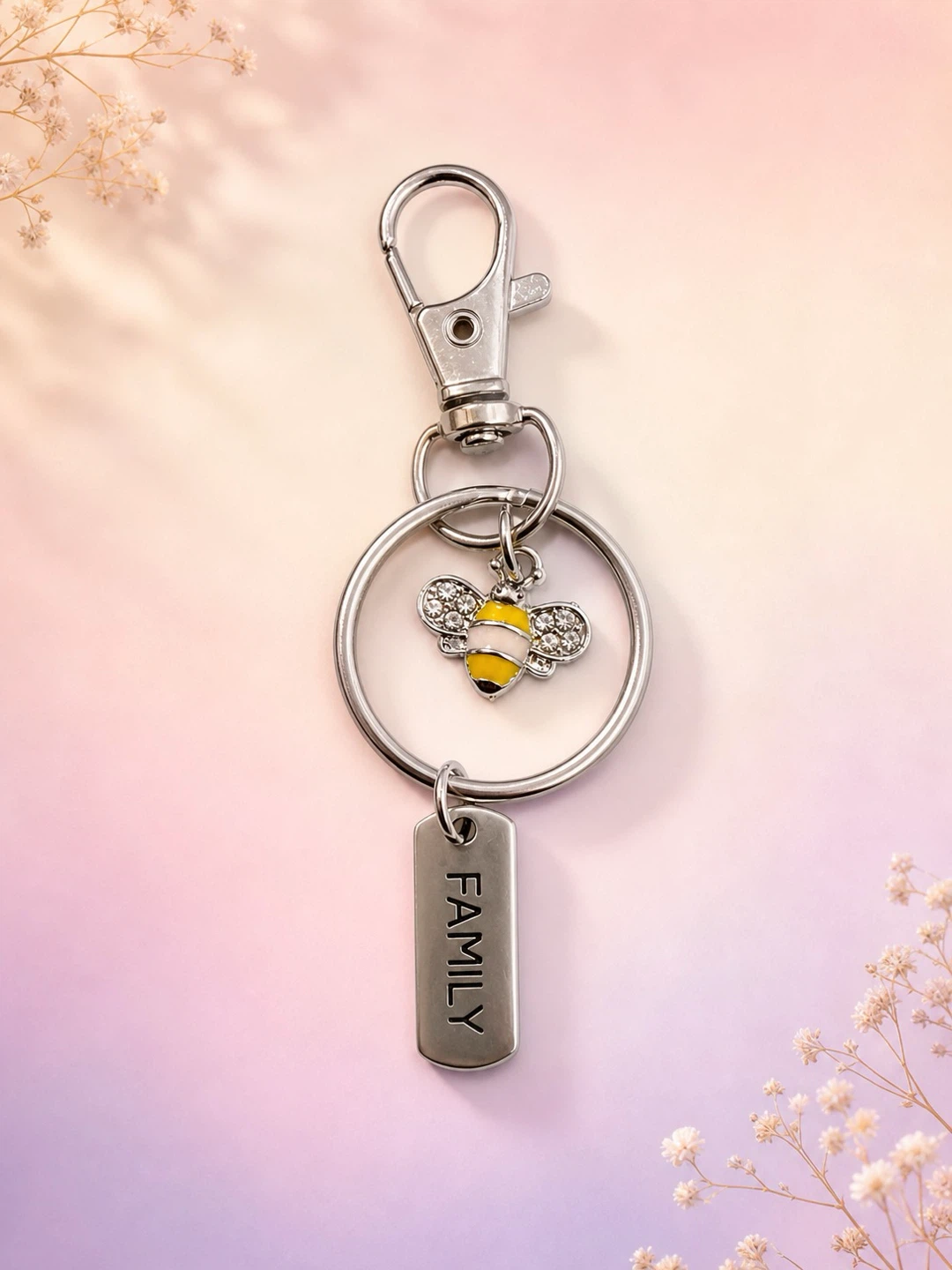 Bee Keychain Charm