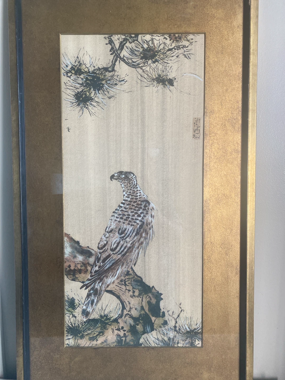 Vintage Marko “The Falcon” Framed Wall Art – 32” × 18” - photo 2
