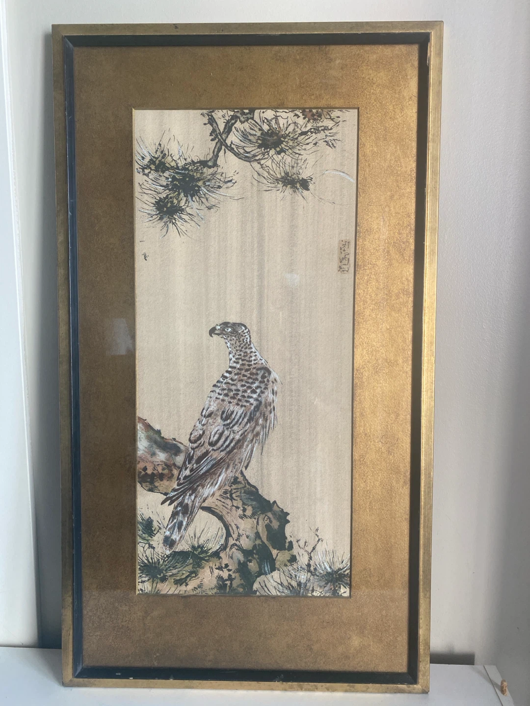 Vintage Marko “The Falcon” Framed Wall Art – 32” × 18” - photo 3