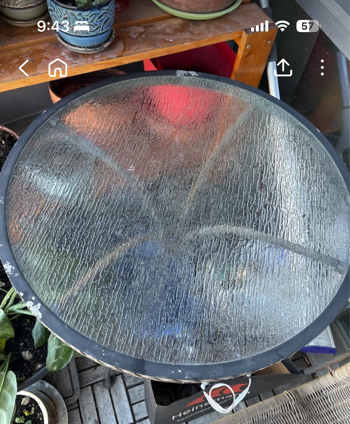 Glass top Patio table
