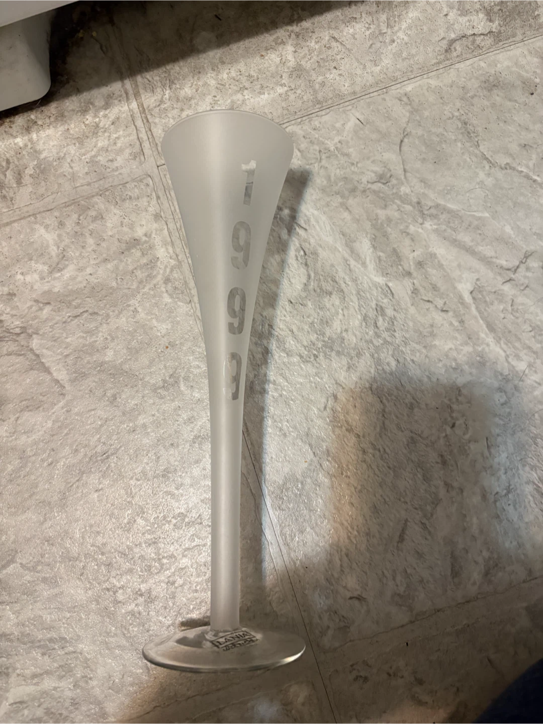 Frosted Glass Flute with 1999 engraving - photo 3