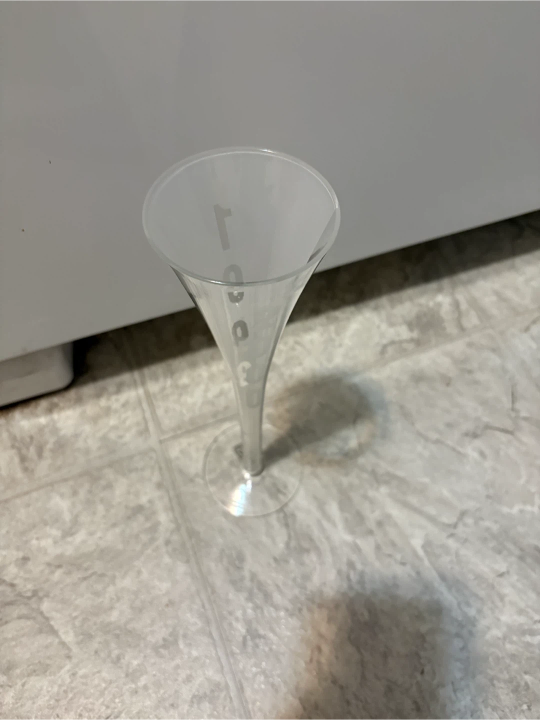 Frosted Glass Flute with 1999 engraving - photo 4