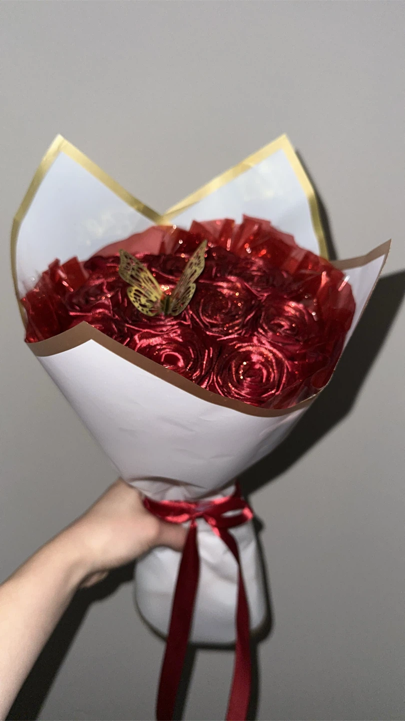 Red Rose Bouquet with Butterfly