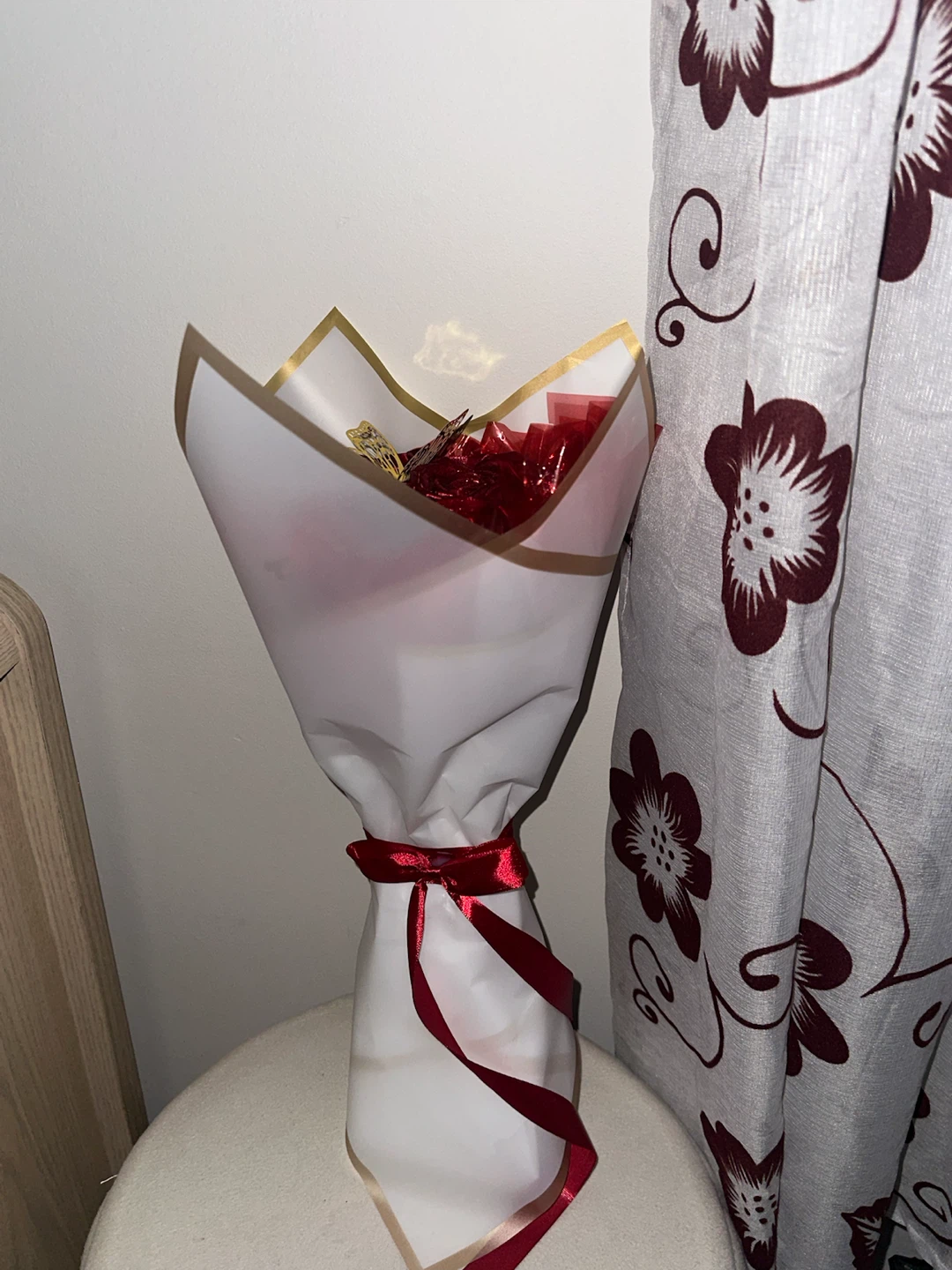 Red Rose Bouquet with Butterfly - photo 3