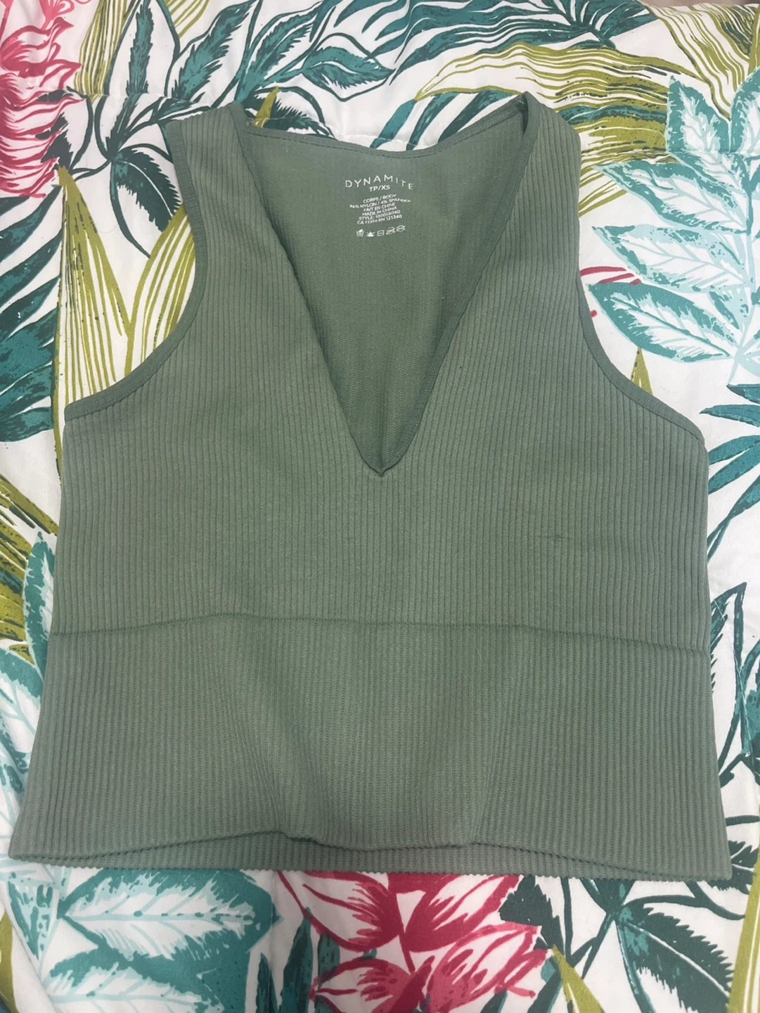 Dynamite ribbed tank top