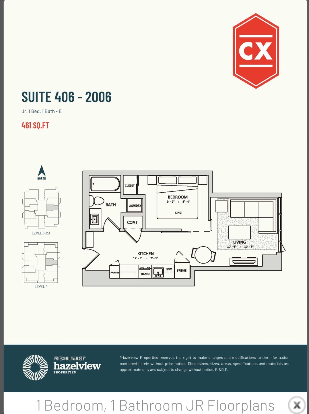 Lease Takeover -CX Jr 1 Bedroom