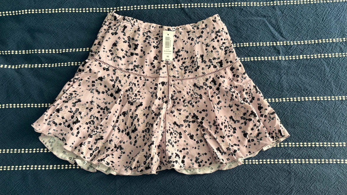 Aritzia Floral Print Mini Skirt