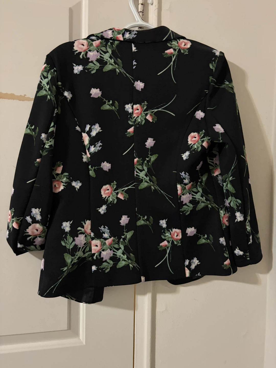 Suzy Shier Black Floral Blazer Jacket - photo 2