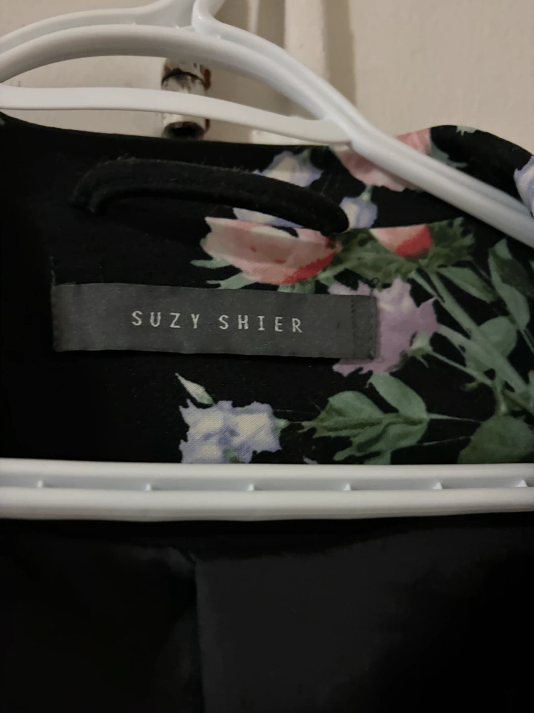 Suzy Shier Black Floral Blazer Jacket - photo 3
