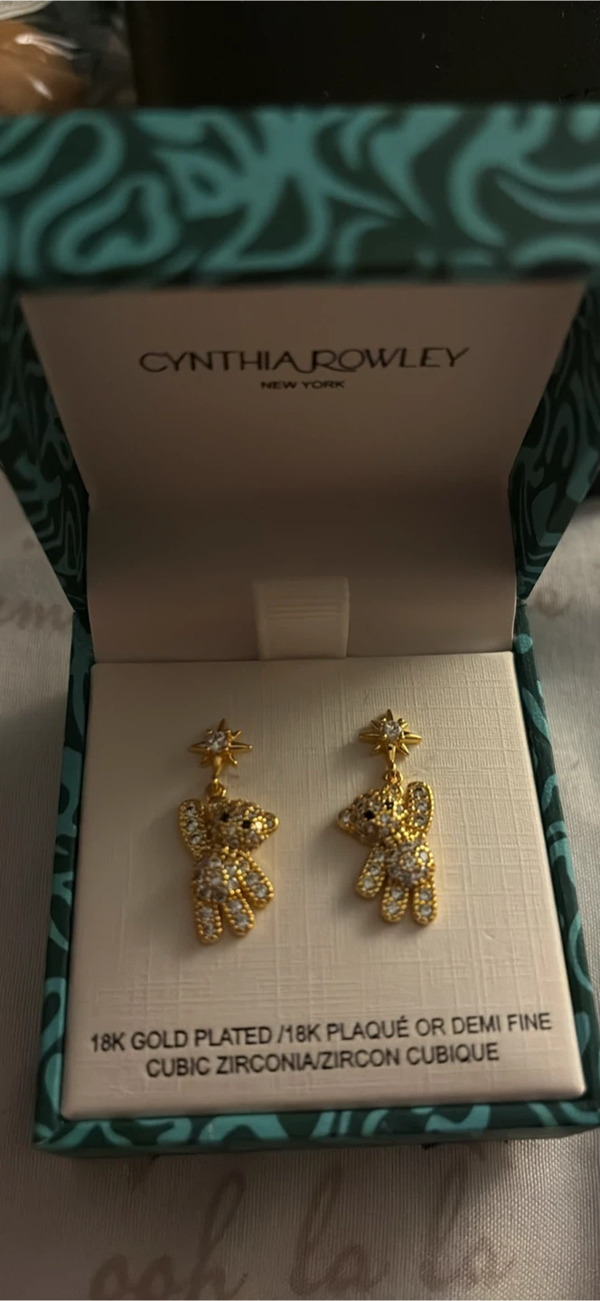 Cynthia Rowley Teddy Bear Earrings