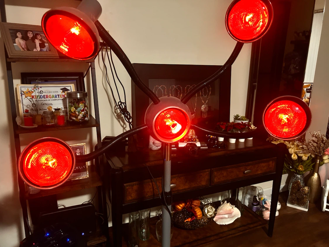 Standing Hooded Hair Dryer with 5 Infrared Lamps - photo 3