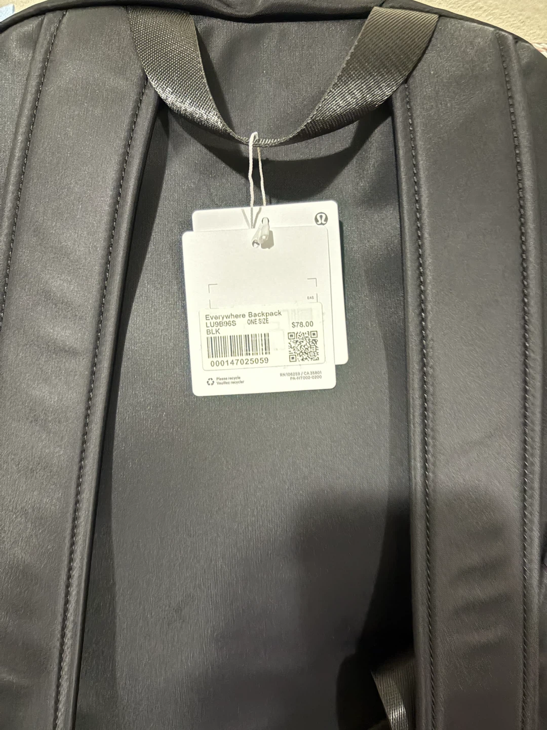 New Lululemon Everywhere Backpack - Black - photo 5